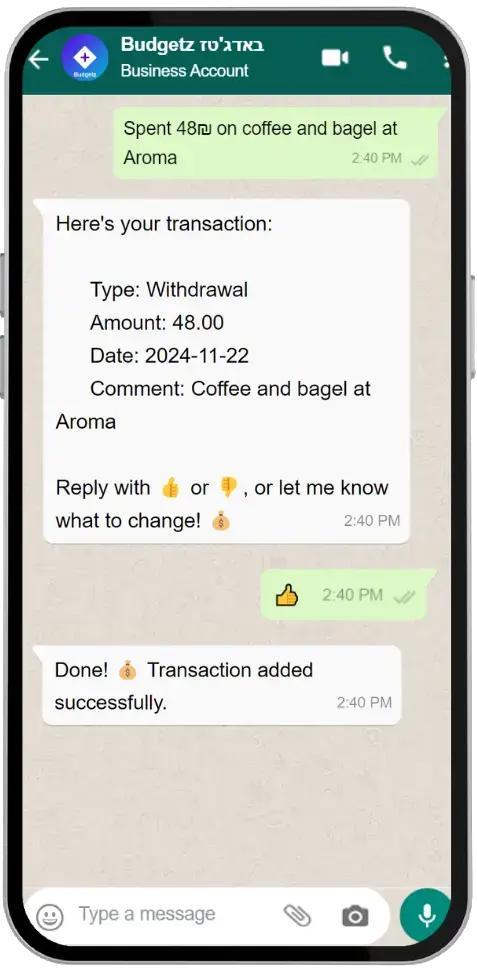 Natural language chat interface